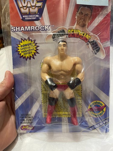 Vintage WWF Bend-Ems 1997 Ken Shamrock Just Toys W...