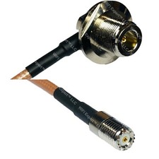 RG400 N Female Bulkhead Angle to MINI UHF FEMALE RF Cable FAST-SHIP LOT