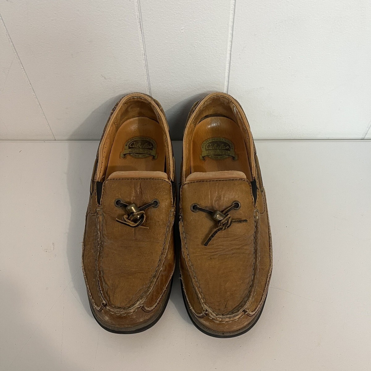 Cabelas brown loafers men’s size 9.5D leather Mens Cabelas Pinedale Brown Leather Square | Mercari main image 3