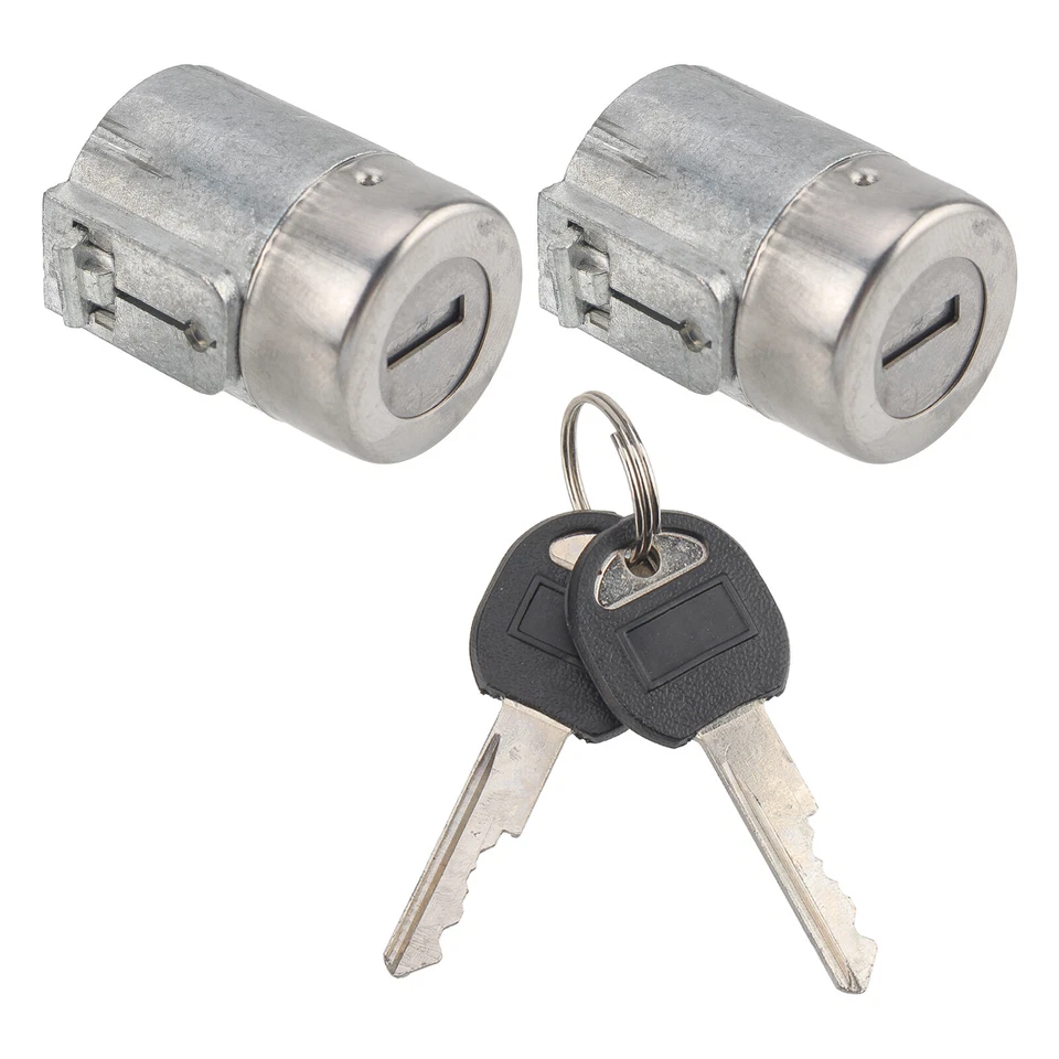 Juego de pares de cilindros de cerradura de puerta delantera con llaves nuevo para C1500 K1500 Tahoe Yukon Foto 3 de 4