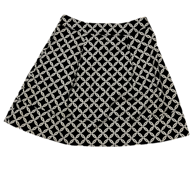 WHITE HOUSE BLACK MARKET Black White Size Geometric A-line