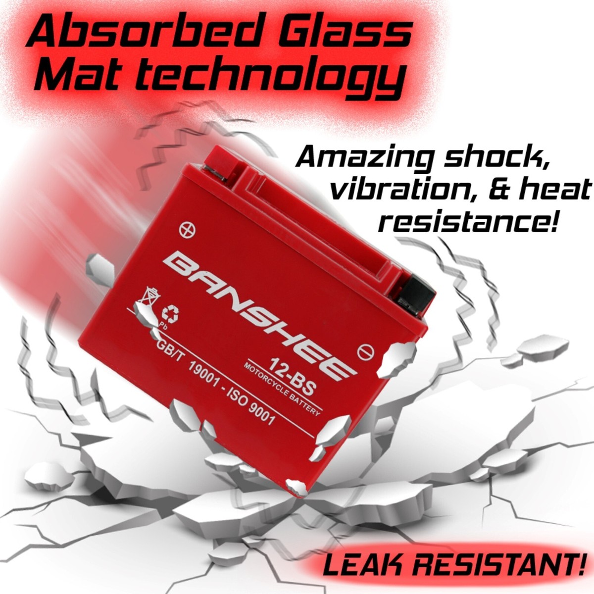 ばばん Banshee 12-BS Motorsports Battery Compatible with Kawasaki ZX750