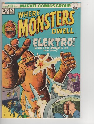 #ad Where Monsters Dwell #22 VG to VG Elektro Jack Kirby Steve Ditko Dick Ayers $3.80