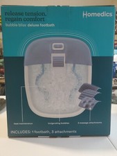 HoMedics Bubble Bliss Deluxe Foot Spa w/ Heat Massaging Arch Massage NEW