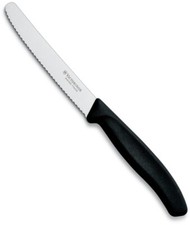 6.7833 VICTORINOX COLTELLO DA TAVOLA ONDULATO CLASSIC MANICO ERGONOMICO NERO