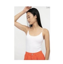L Agence Foxy Tank Bodysuit in White. NWT. Small. Retail- 130