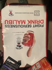 Vintage Malibu Drinks Memorabilia Poster Used