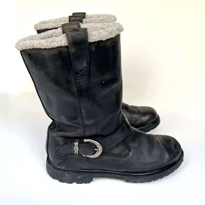 Timberland 8712A Womens Nellie Leather Pull-On Boots Black