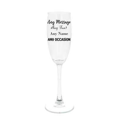 Personalisiertes Sektglas mit Gravur Geschenk beliebiger Text beliebige Schriftart selber erstellen