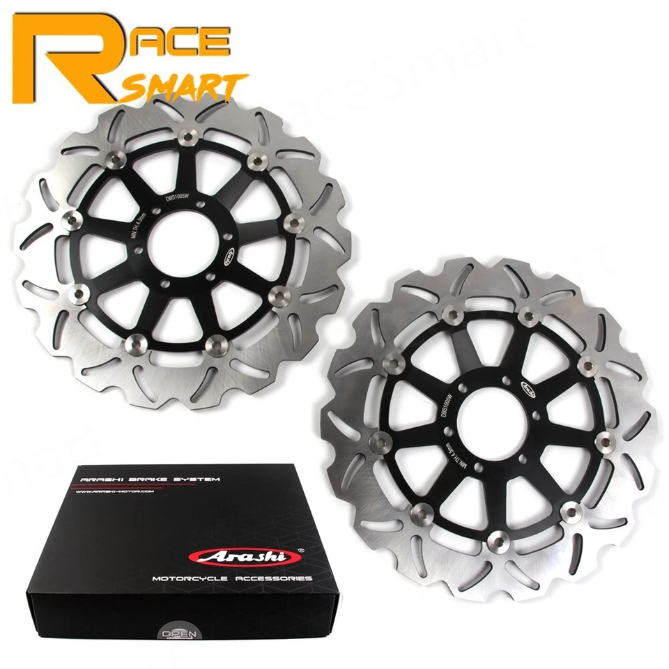 Rotores de disco de freno delanteros traseros negros para Yamaha FZR600R 1990-1995 TDM850 1991-2001 Foto 2 de 4