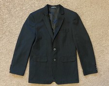 Van Heusen Boys Pins Striped Black Blazer Sz 14 REG
