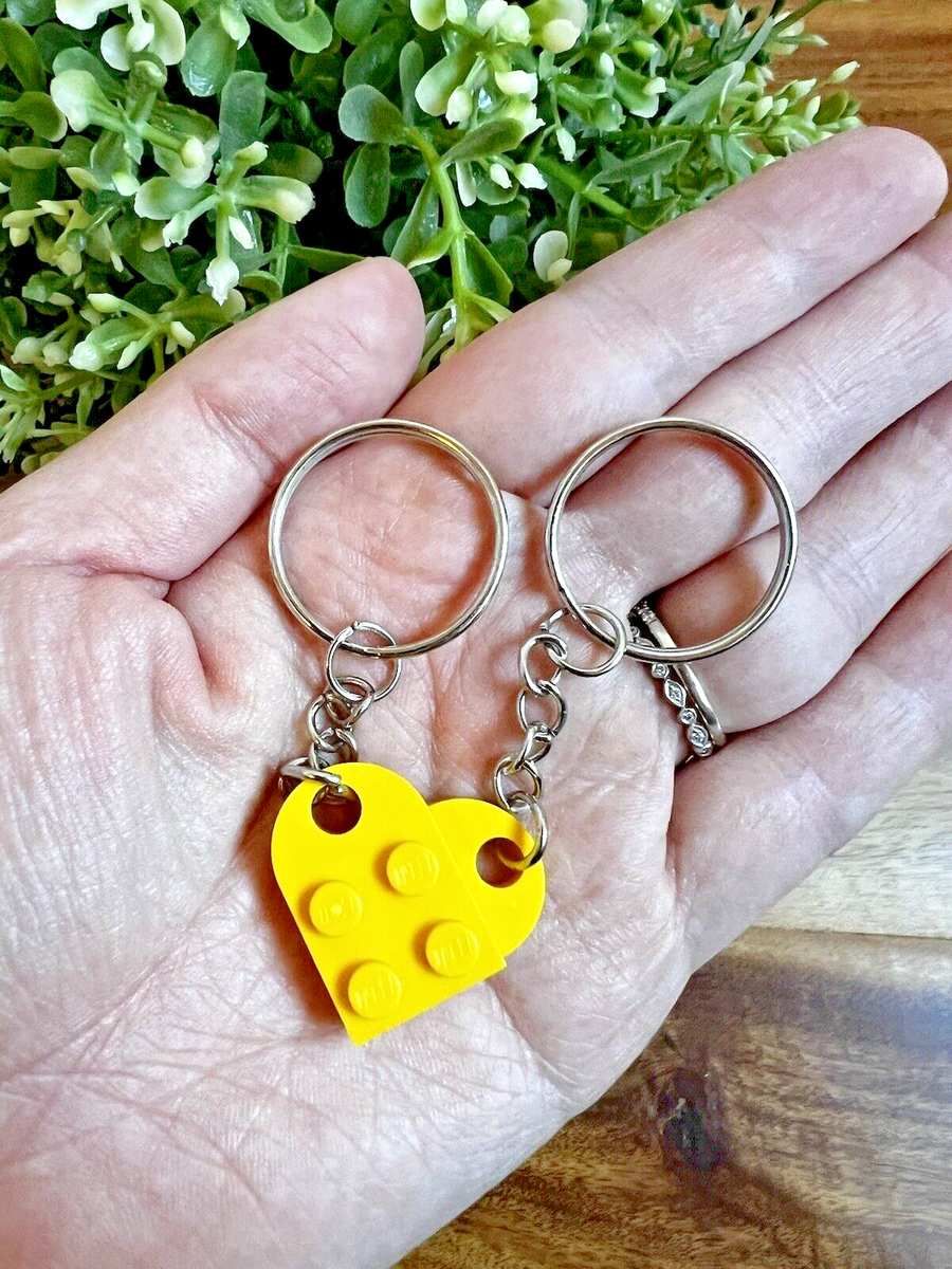 LEGO Heart Keychain Set Made With Genuine LEGO® Matching