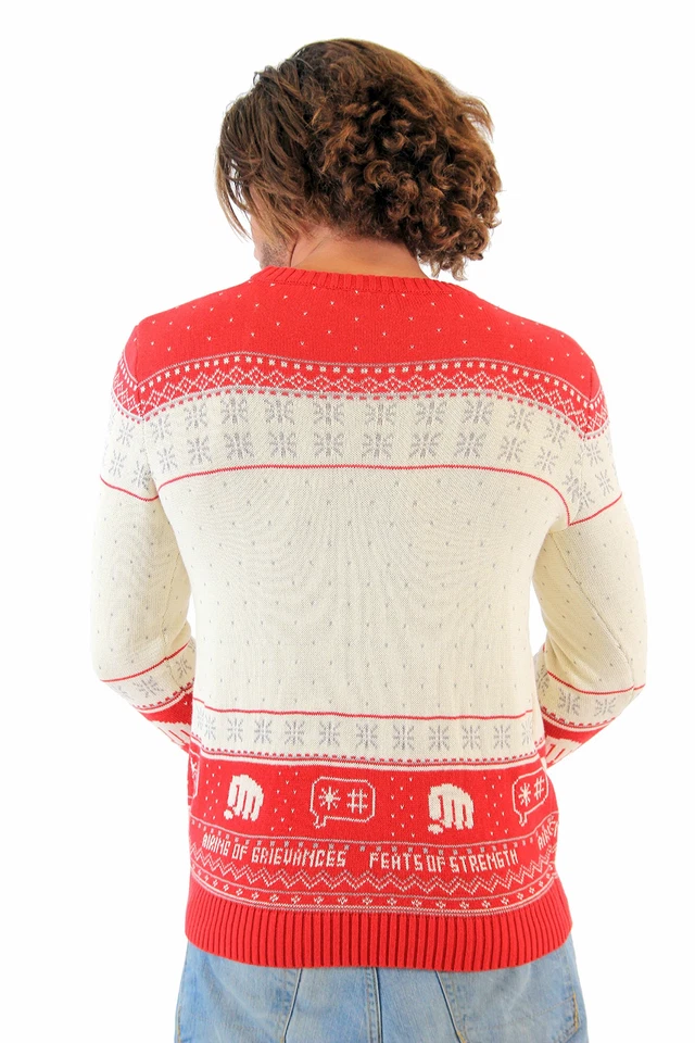 Seinfeld Festivus The Rest Of Us Pole Adult Cream Ugly Christmas Cosplay Sweater - Image 2 of 4