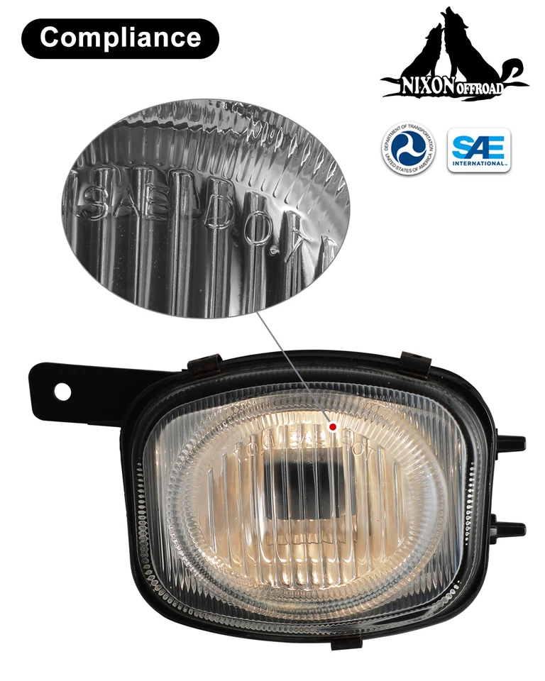 For 2000 2001 2002 Mitsubishi Eclipse Fog Lights Front Bumper Driving Lamp Clear - Image 3 of 4