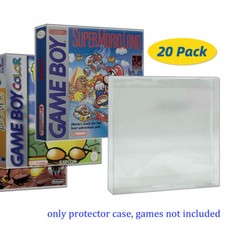 20x Clear Box Protectors For GAME BOY COLOR VIRTUAL / ADVANCE Nintendo Cases CIB