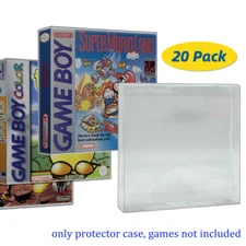 20x Clear Box Protectors For GAME BOY COLOR VIRTUAL / ADVANCE Nintendo Cases CIB