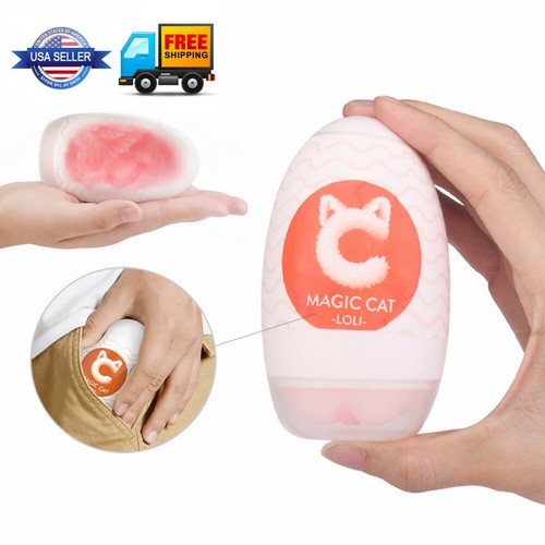 Male Masturbators Egg Magic Cat Pocket Stroker Pussy Man's Pleasure Cup (LOLI)