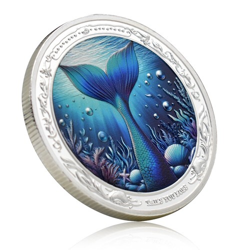 2024 New Exquisite Mermaid Decision Coin Head Metal Silver Plated Challenge Coin - Picture 5 of 14