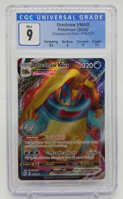 2020 Pokemon S&S Champions Path DREDNAW VMAX Full Art CGC 9 Mint (#3762718042)