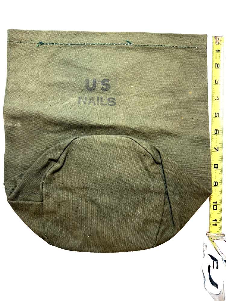 Vintage US Canvas & Aluminum Nail Bag by Shea Canvas Products