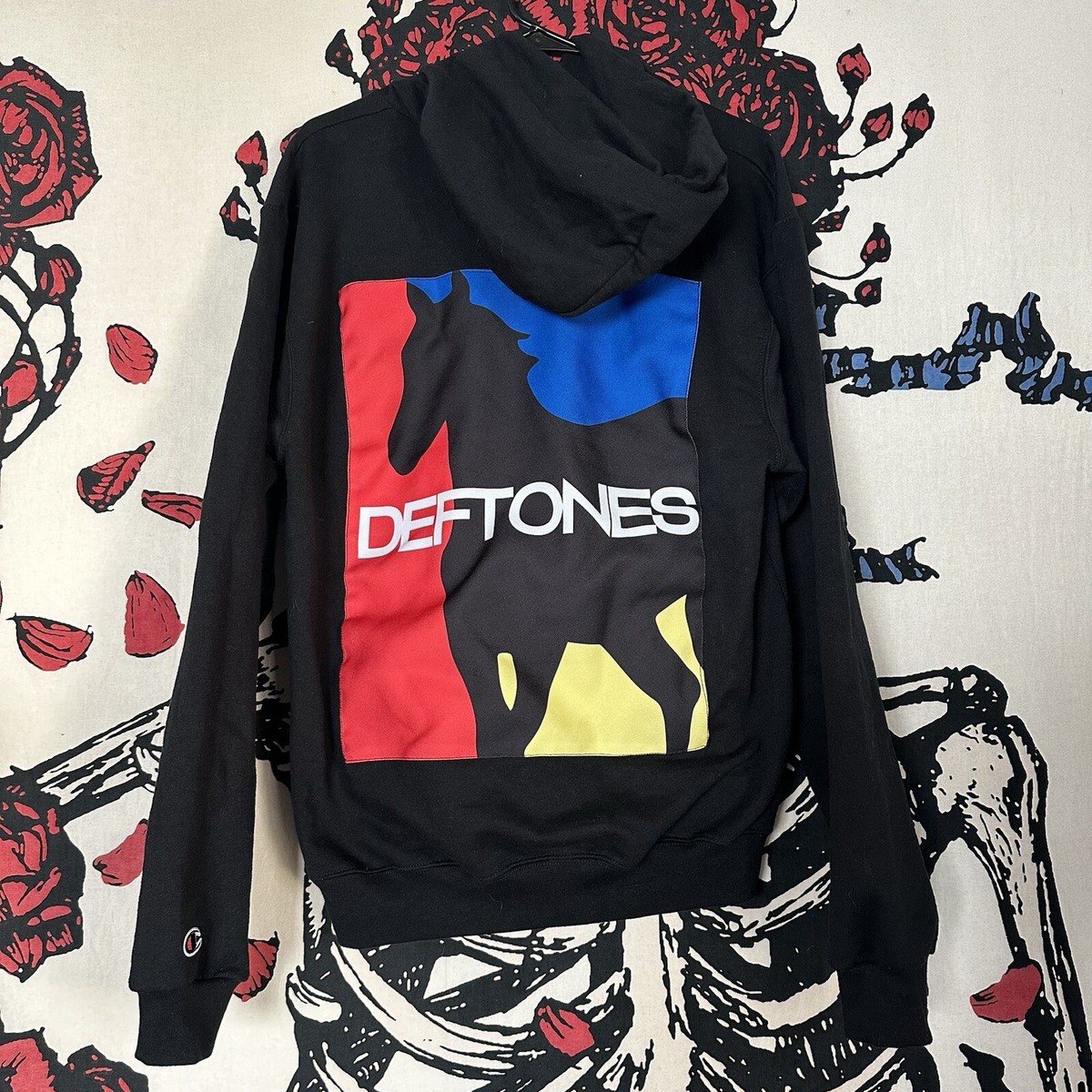 Deftones White Pony Black Champion Hoodie Sweatshirt Nu Metal Band Korn  SOAD M