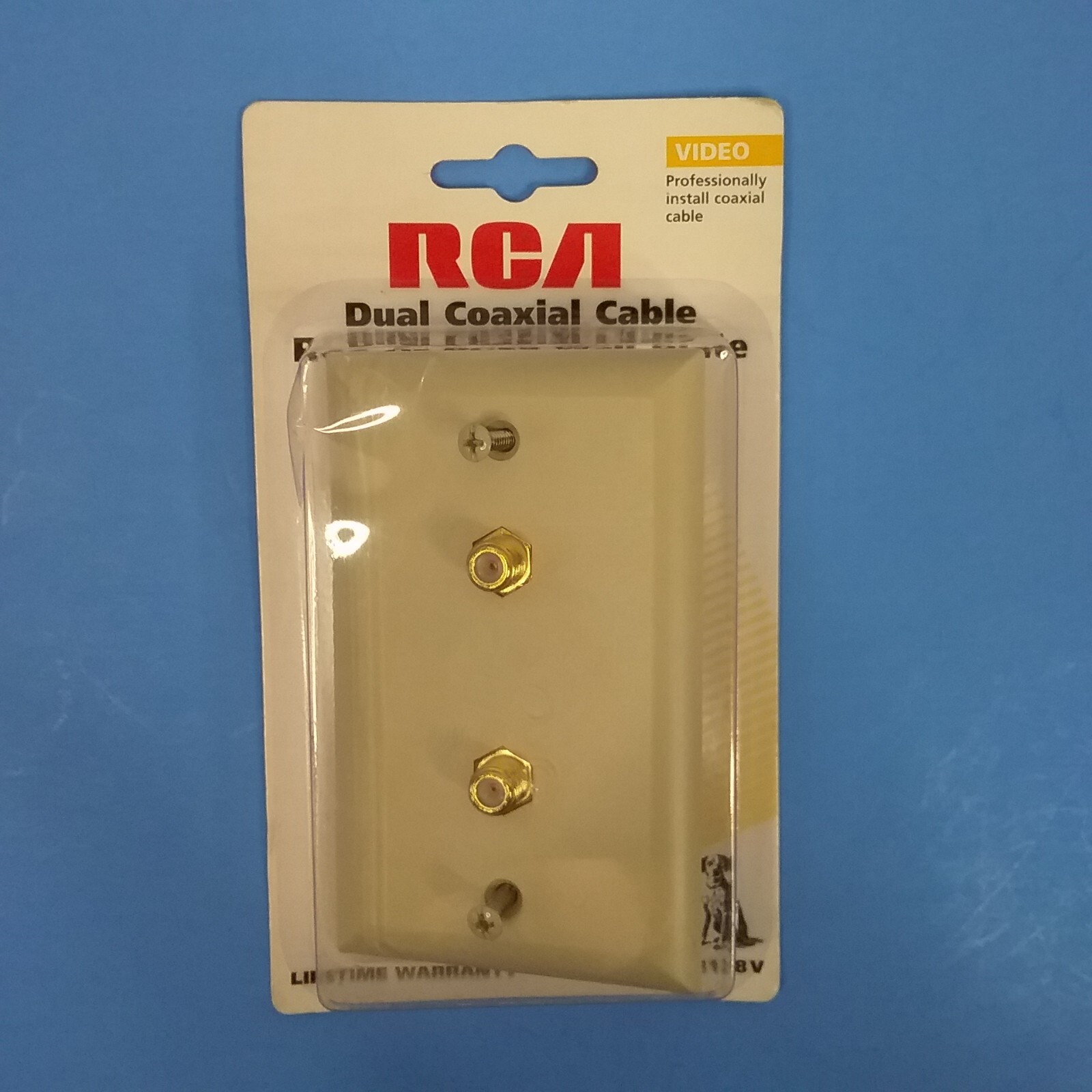 RCA Dual Coaxial Cable Wall Plate 2 Jacks RG6 or RG59 Wall Plate eBay