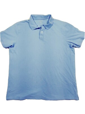 Sonoma Polo Mens XL Blue Short Sleeve Golf Shirt Rugby Sky