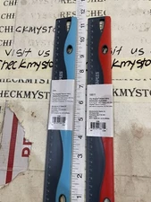2X Staples Wave 12”Standard Imperial/Metric Scale Ruler 51896 Blue & Red