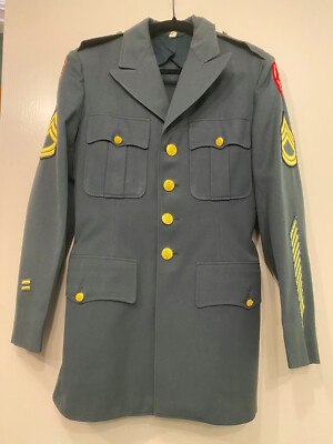 Vintage 1956 USGI US Army Green Dress Uniform Jacket & Pants Korean  Occupation | eBay