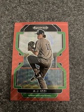 2022 Prizm Draft Picks A.J. Izzi Red Wave Prizm Short Print