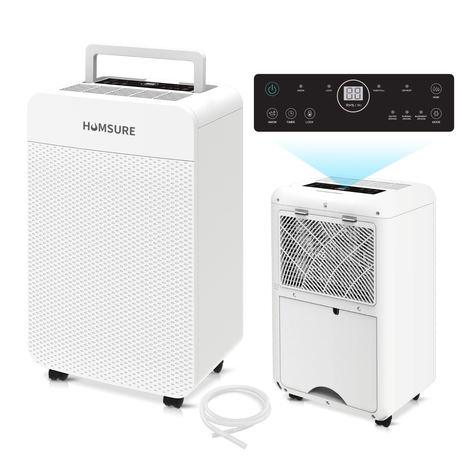 HUMSURE,70pint Dehumidifier 4500sq ft,Large Room,Basements, Automatic Defrosting