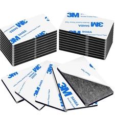 60Pcs 3Mm Double Sided Adhesive Pads Heavy Duty Sticky Tape Foam Rectangular 