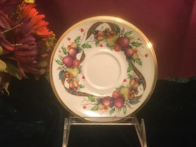 Lenox Holiday Tartan Saucer Brand NEW with tags Made in USA first quality