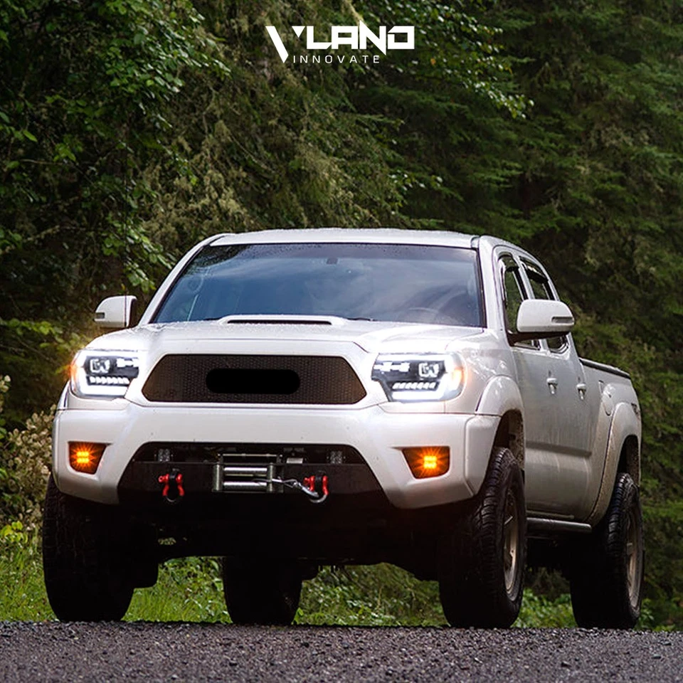 Par de faros proyectores VLAND FULL LED secuenciales para Toyota Tacoma 2012-2015 Foto 3 de 4