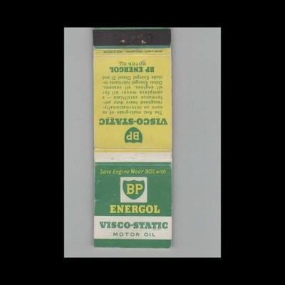 Matchbook Cover BP Energol Visco-Static Motor Oil