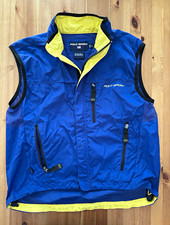 Polo Sport Ralph Lauren RL67 Blue Yellow Full Zip Vented Vest Pockets Men  s XL