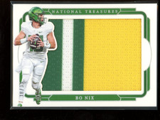 2025 National Treasures Collegiate Bo Nix Jumbo Silhouette Patch /39 #SIL-BNX