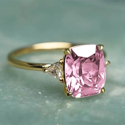 Bright Cubic Zirconia Wedding Band Prong Set Polished Women's Finger Ring