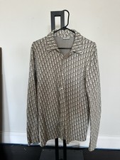 Dior Oblique Monogram Button Up Long Sleeve Shirt - Size L
