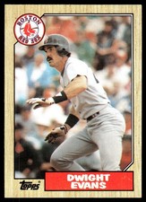 Dwight Evans 1987 Topps #645 Boston Red Sox MLB READ FREE SHIPPING AutographDen