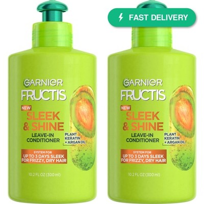 Garnier Fructis Sleek & Shine Leave-In Conditioner Cream Anti-Frizz Hair