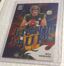 2025 Donruss Optic Will Howard Purple Stars Prizm Rookie Steelers #7 18/25