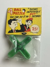 Vintage Fun Inc 1955 4 Ball Puzzle Novelty Gag Trick Prank Joke