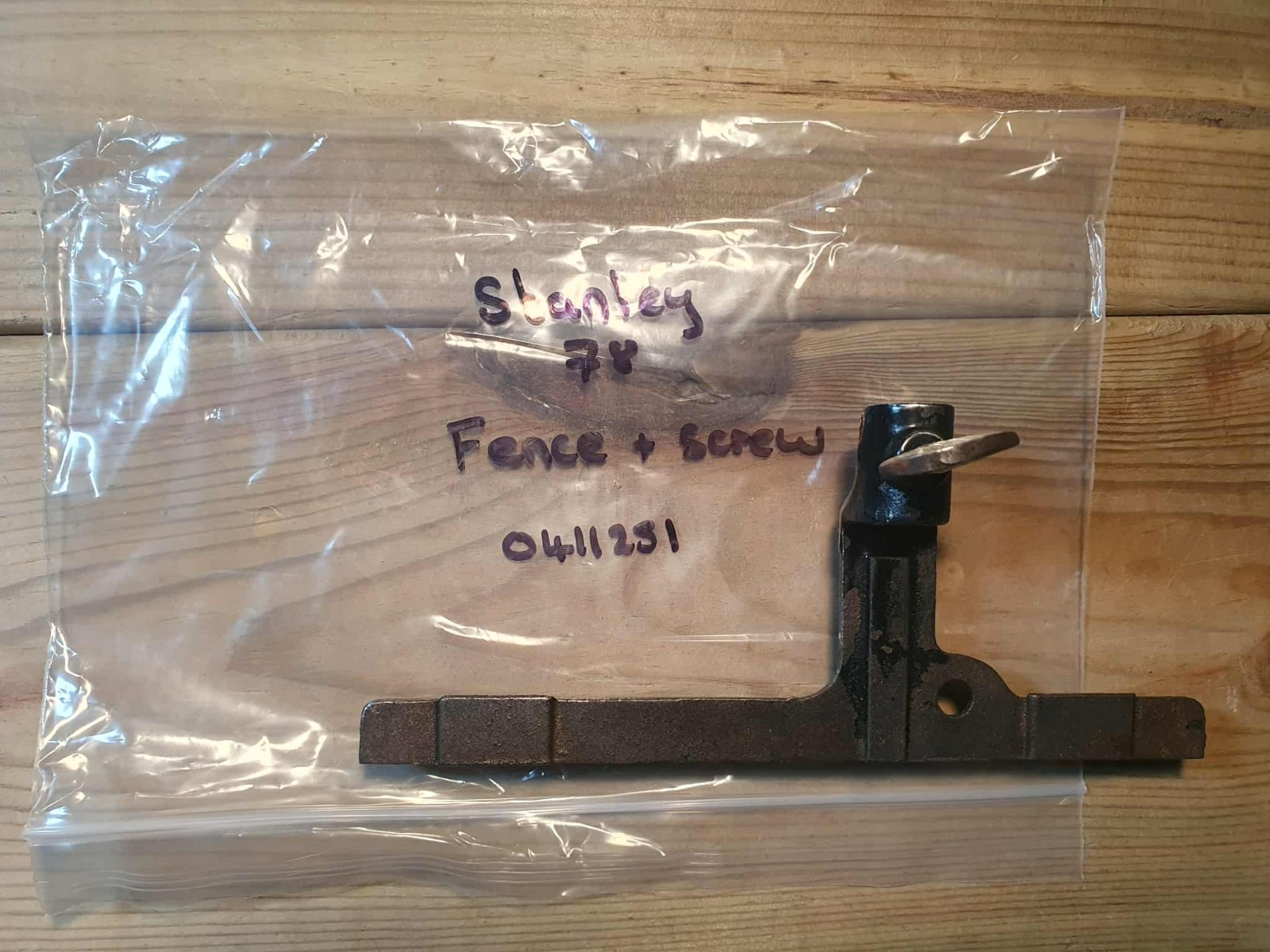 Vintage Stanley 78 Plane Fence & Screw Old Woodworking Hand Tools Carpentry Tool