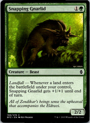 Snapping Gnarlid C Battle for Zendikar 190 NM