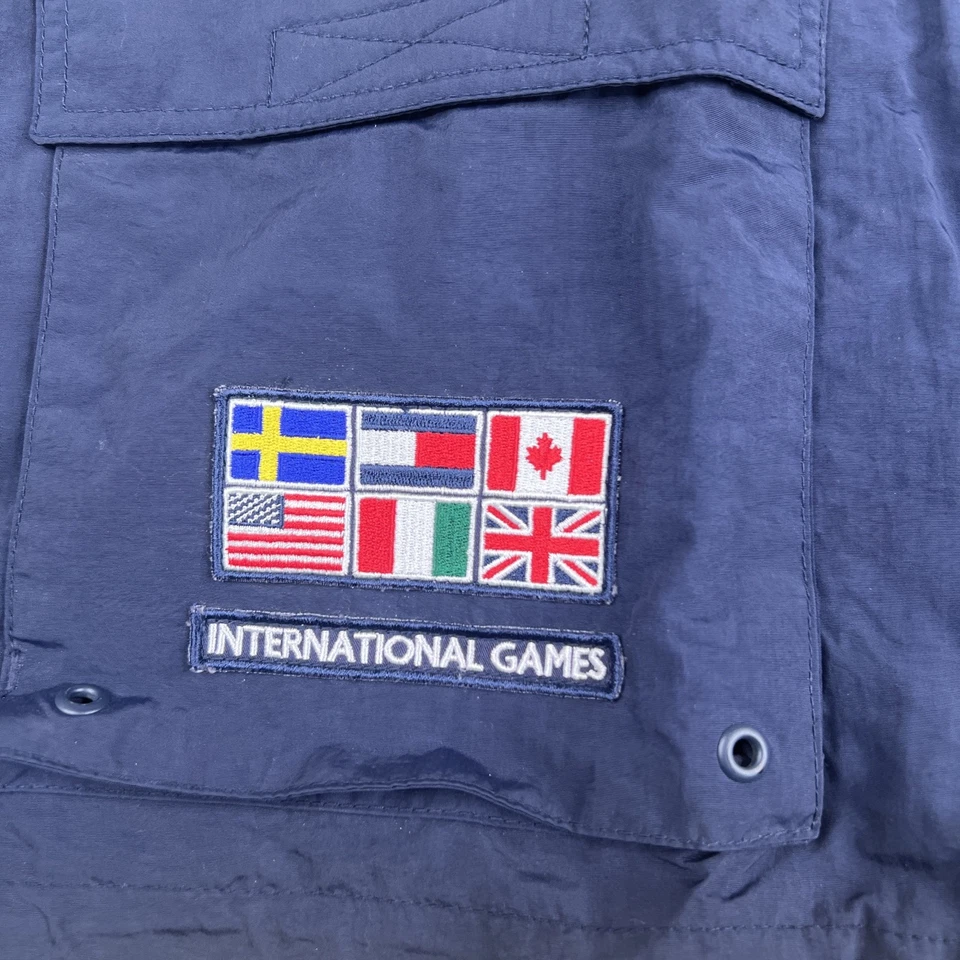 Vintage Tommy Hilfiger Sailing Vest International Games USA XL Blue White Mens - Image 2 of 4