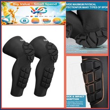 Padded Knee Shin Guards Compression Sleeve for Football Basketball Soccer Large