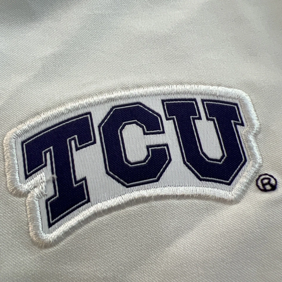 Nike TCU Shirt Men's 2XL White Hybrid Mesh Golf Texas Christian University - Image 2 of 4