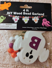 4ft DlY Wood Bead Garland