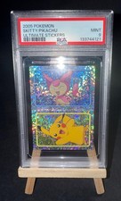 Pokemon Merlin Ultimate Stickers Series 7 Pikachu/Skitty Holo Prism PSA 9 POP 1